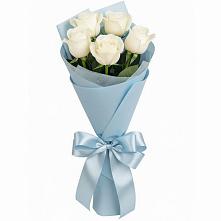 Букет 5 Белых роз Проуд #REPLACE_PRED# Кумской Долине