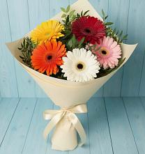Букет цветов из:  Герберы #REPLACE_PRED# Кумской Долине
