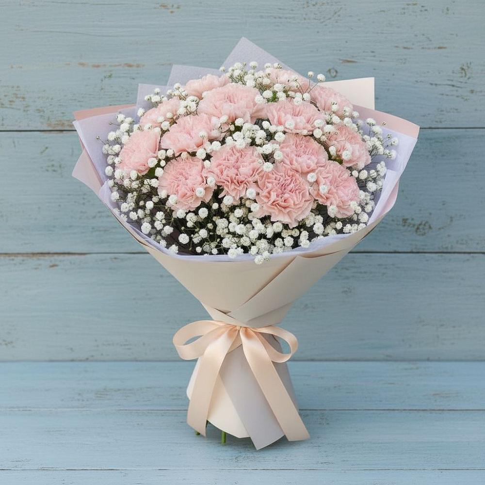 Букет цветов из: Гвоздики в Кумской Долине