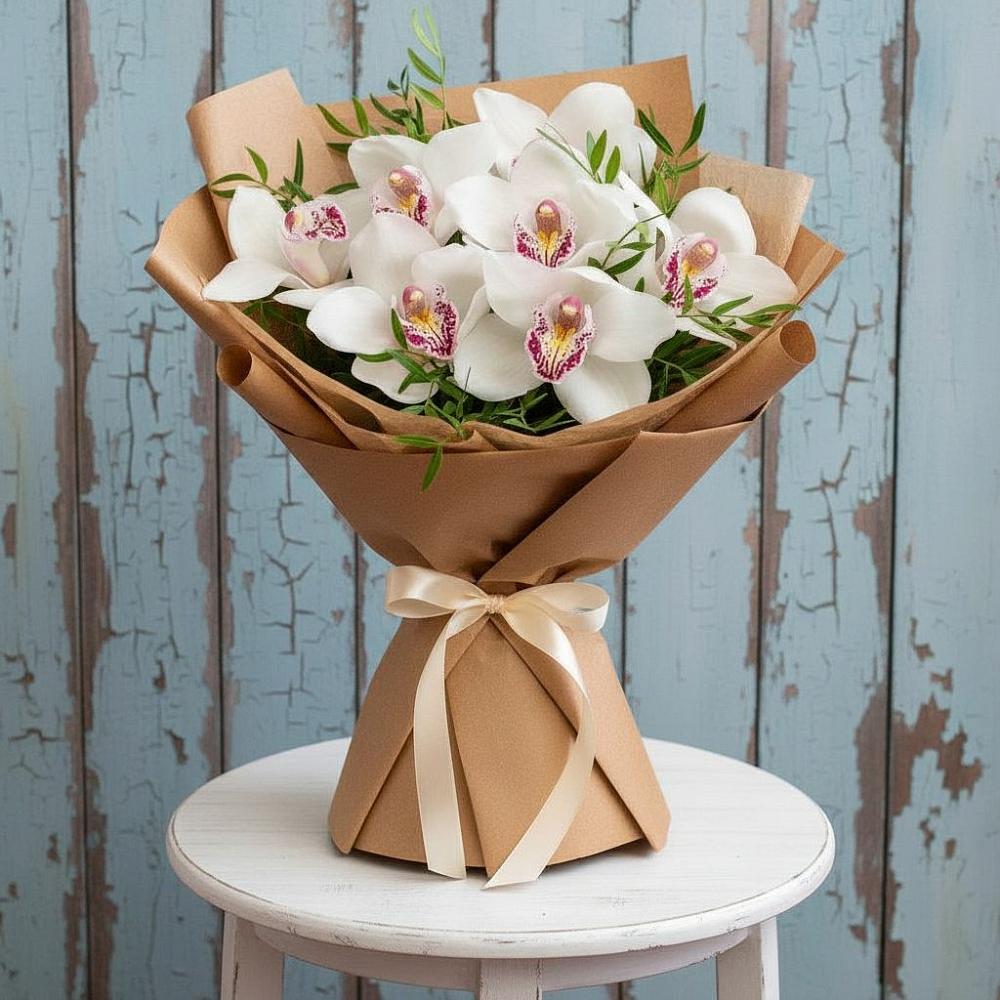 Букет цветов из: Орхидеи и Розы в Кумской Долине