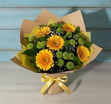 Букет цветов из:  Герберы и Хризантемы #REPLACE_PRED# Кумской Долине
