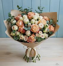 Букет цветов из:  Альстромерии и Розы #REPLACE_PRED# Кумской Долине
